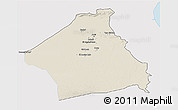 Shaded Relief 3D Map of Kebili, single color outside