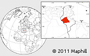 Blank Location Map of Kebili
