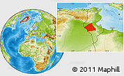 Physical Location Map of Kebili