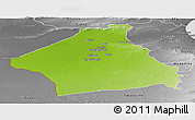 Physical Panoramic Map of Kebili, desaturated