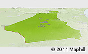 Physical Panoramic Map of Kebili, lighten
