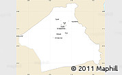 Classic Style Simple Map of Kebili, single color outside