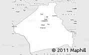 Silver Style Simple Map of Kebili