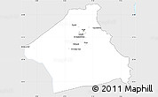 Silver Style Simple Map of Kebili, single color outside