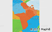 Political Shades 3D Map of Region 7