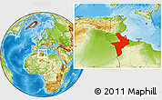 Physical Location Map of Region 7, within the entire country