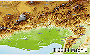 Physical Panoramic Map of Adana