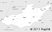 Silver Style Simple Map of Adiyaman