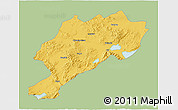 Savanna Style 3D Map of Afyon, single color outside