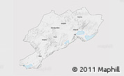 Silver Style 3D Map of Afyon, single color outside