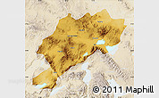 Physical Map of Afyon, lighten