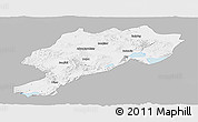 Gray Panoramic Map of Afyon, single color outside