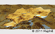 Physical Panoramic Map of Afyon, darken