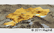 Physical Panoramic Map of Afyon, darken, semi-desaturated
