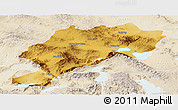 Physical Panoramic Map of Afyon, lighten