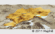 Physical Panoramic Map of Afyon, semi-desaturated