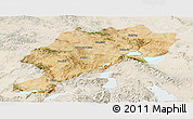 Satellite Panoramic Map of Afyon, lighten