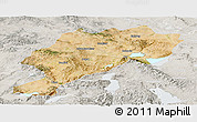 Satellite Panoramic Map of Afyon, lighten, semi-desaturated