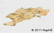 Satellite Panoramic Map of Afyon, single color outside
