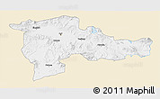 Classic Style 3D Map of Agri, single color outside