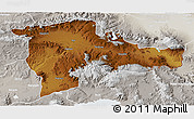 Physical 3D Map of Agri, lighten, semi-desaturated