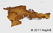 Physical 3D Map of Agri, single color outside