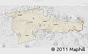 Shaded Relief 3D Map of Agri, lighten, desaturated