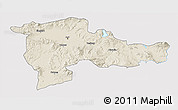 Shaded Relief 3D Map of Agri, single color outside