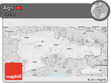 Silver Style 3D Map of Agri