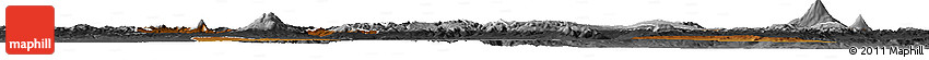 Physical Horizon Map of Agri, darken, desaturated