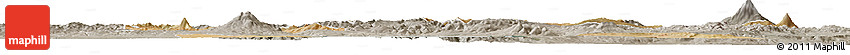 Satellite Horizon Map of Agri, semi-desaturated