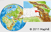 Physical Location Map of Agri, highlighted country