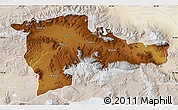 Physical Map of Agri, lighten