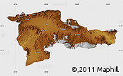 Physical Map of Agri, single color outside