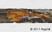 Physical Panoramic Map of Agri, darken, semi-desaturated