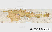 Satellite Panoramic Map of Agri, lighten