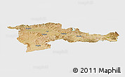 Satellite Panoramic Map of Agri, single color outside