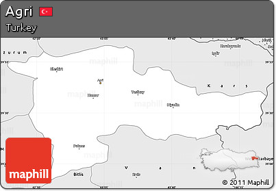 Silver Style Simple Map of Agri