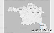 Gray 3D Map of Ankara, single color outside