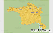 Savanna Style 3D Map of Ankara, single color outside