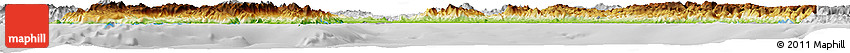 Physical Horizon Map of Antalya, lighten, desaturated