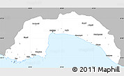Gray Simple Map of Antalya, single color outside