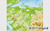 Physical Map of Balikesir