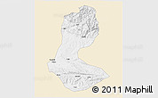 Classic Style 3D Map of Batman, single color outside