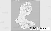 Gray 3D Map of Batman, single color outside