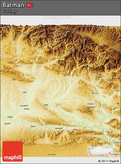 Physical 3D Map of Batman