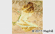 Physical 3D Map of Batman, satellite outside