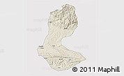 Shaded Relief 3D Map of Batman, single color outside