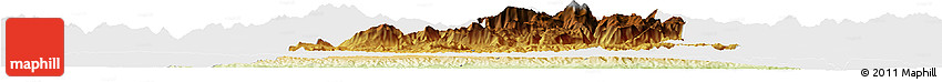 Physical Horizon Map of Batman, single color outside