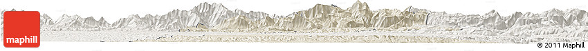 Shaded Relief Horizon Map of Batman, lighten